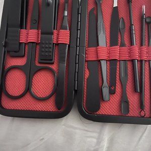 11pcs Manicure Set Travel Kit Black